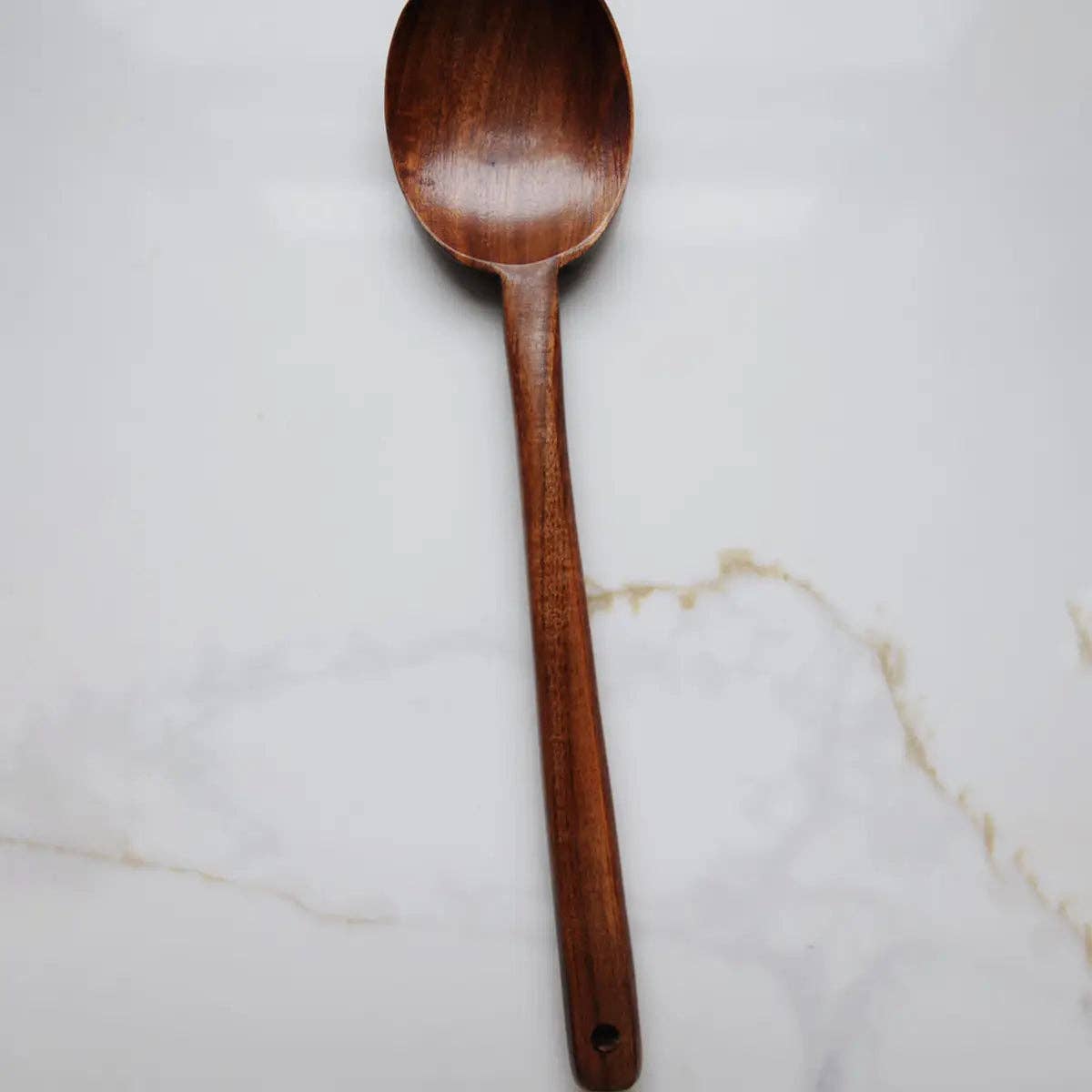 Teak Wood Long Handle Spoon: 10 Inches Long