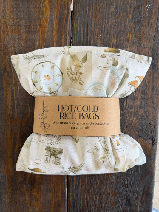 Hot/Cold Rice Bags : Neutral with Lavender