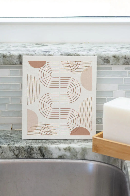 WASHCLOUD® MODERN TRACKS™ Swedish Dish Cloth - No Tox Life
