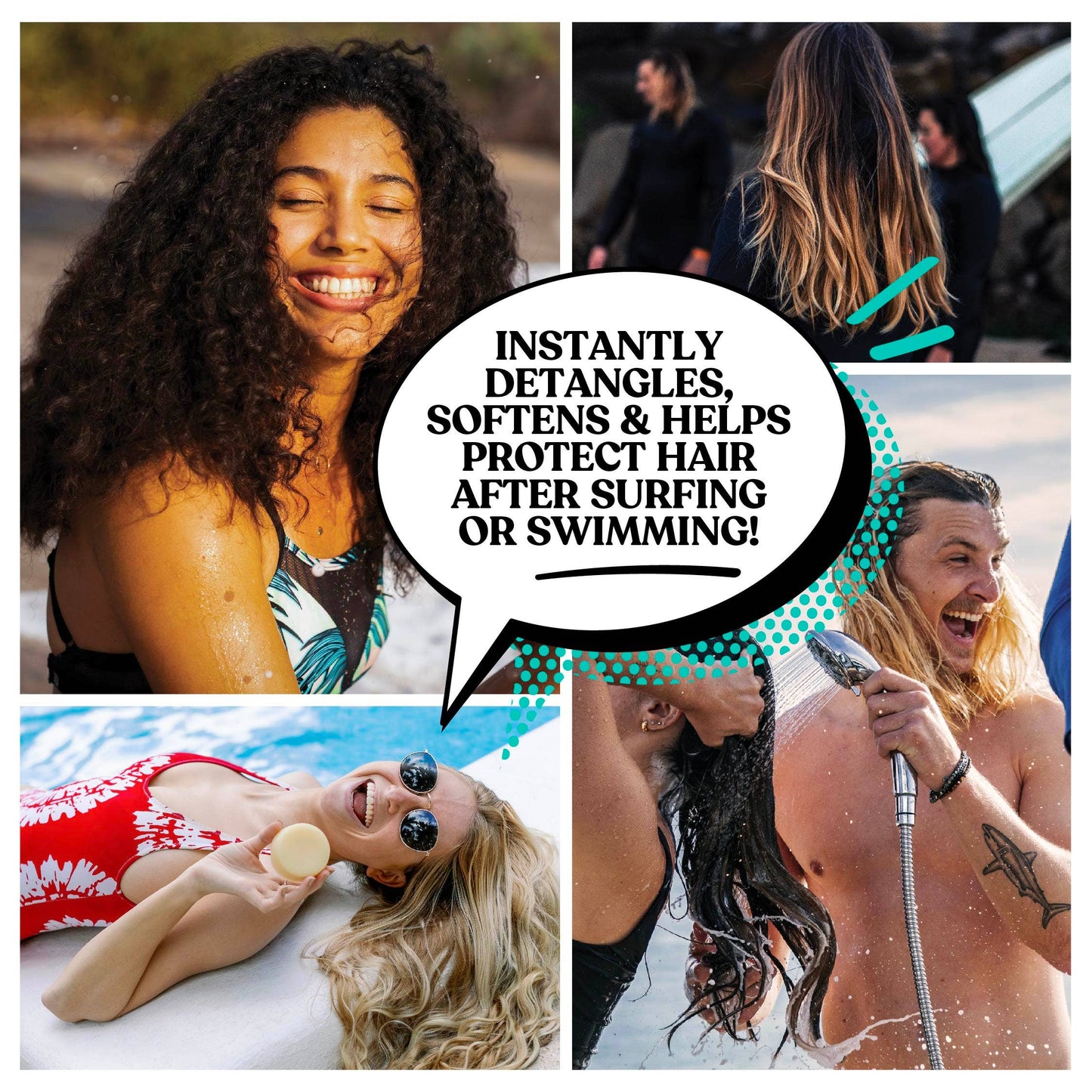 Dip Conditioner Bar & After Swim Detangler - Rosewater & Jasmine