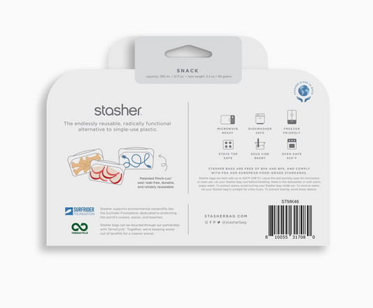 Stasher - Reusable SNACK Pack