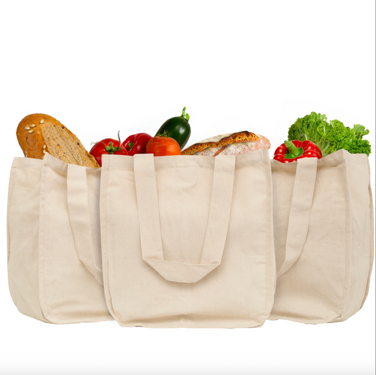 Canvas Tote Bag with Sleeves