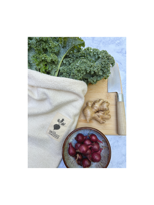 LARGE Reusable Produce Saver Bag – Organic Cotton, USA-Made