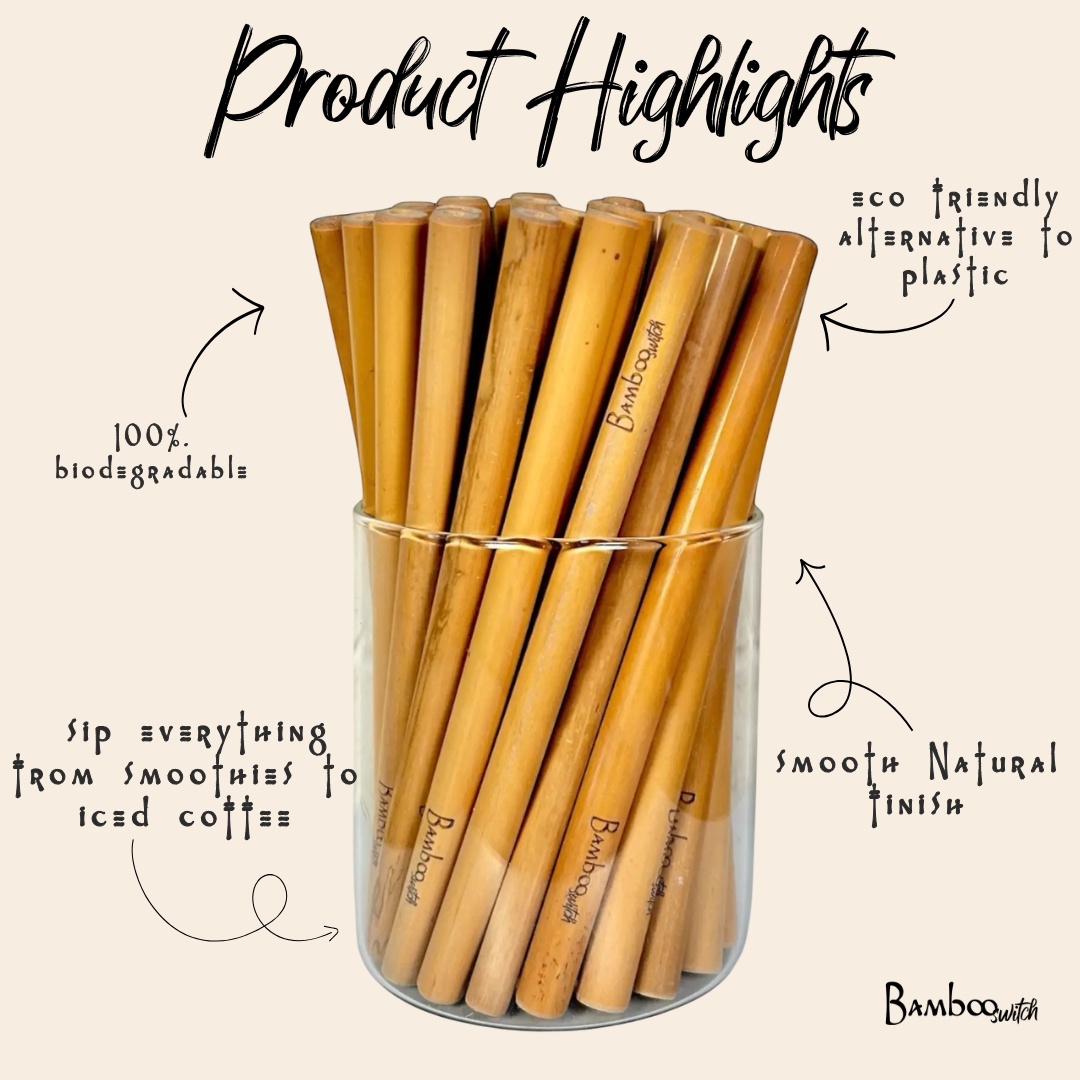 Individual Bamboo Straws