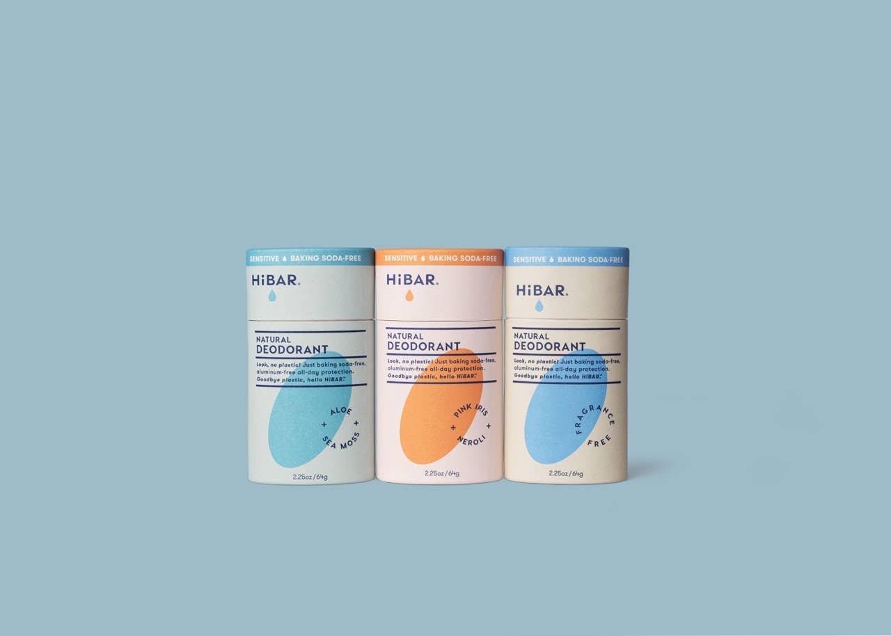 HiBAR Deodorant Sensitive Aloe + Sea-Moss(Baking soda free)