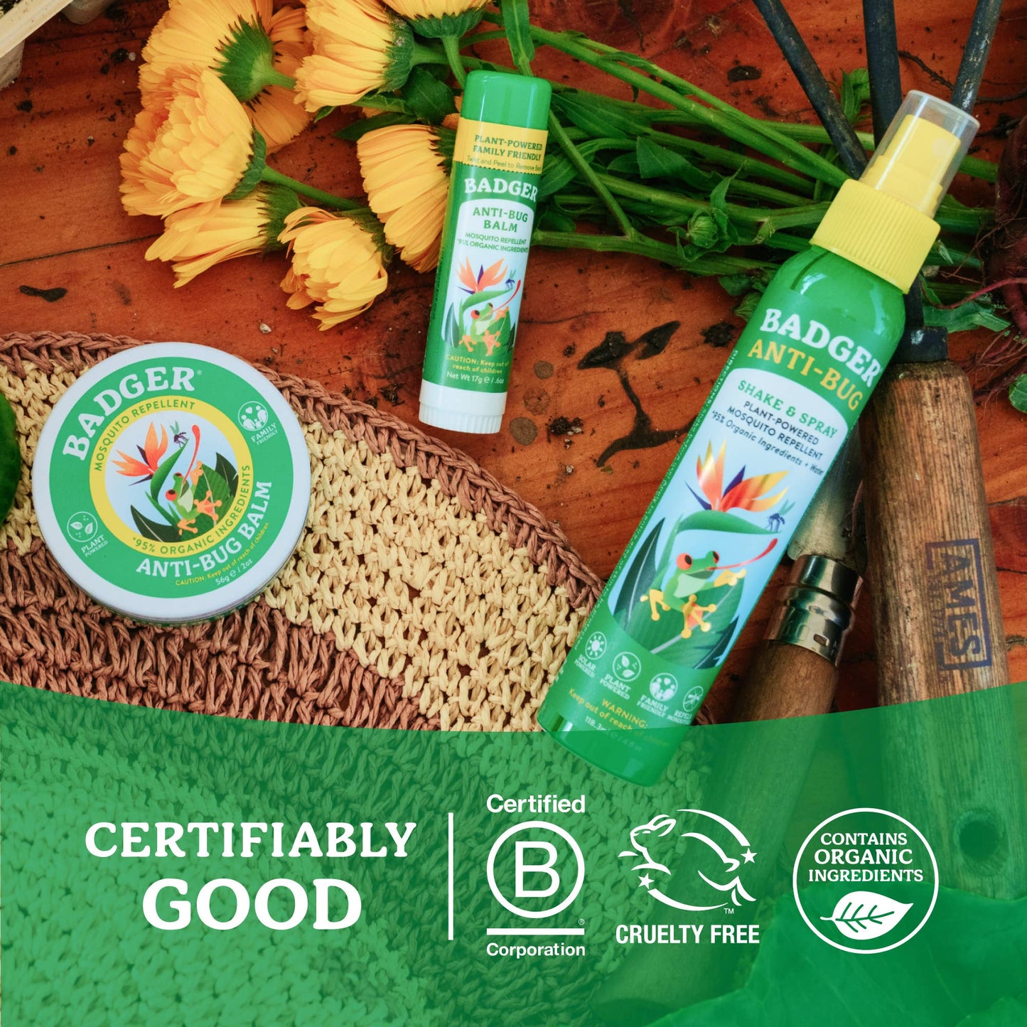 Badger Bug Repellent Tin, Organic and Deet-Free: 0.75 oz Tin