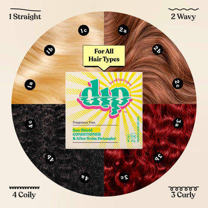 Dip Sun Shield: Conditioner Bar & After Swim Detangler: Fragrance Free