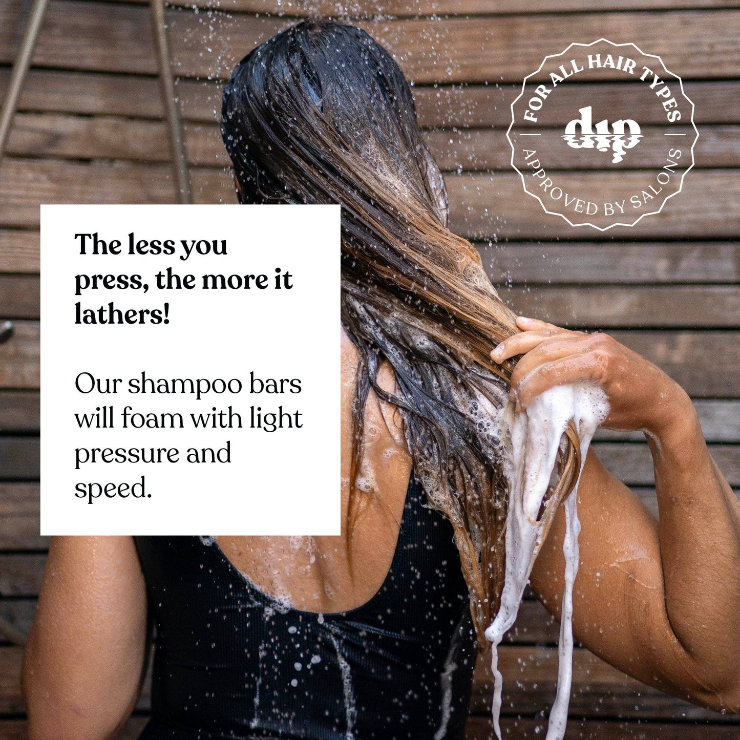 Dip Shampoo Bar: Color Safe, Everyday- Rosewater & Jasmine