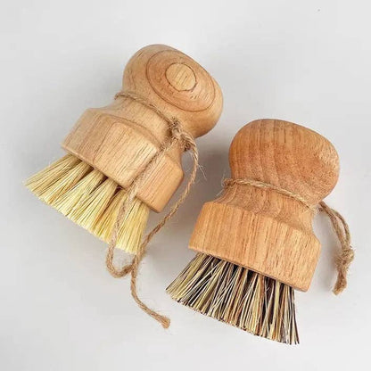 Wood Palm Brush: Pot Scrubber
