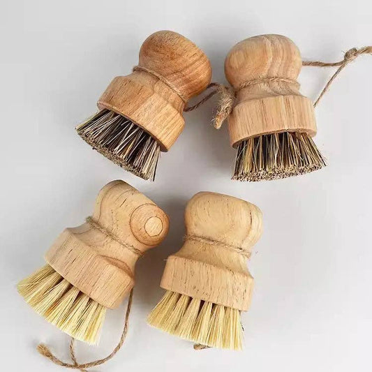 Wood Palm Brush: Pot Scrubber