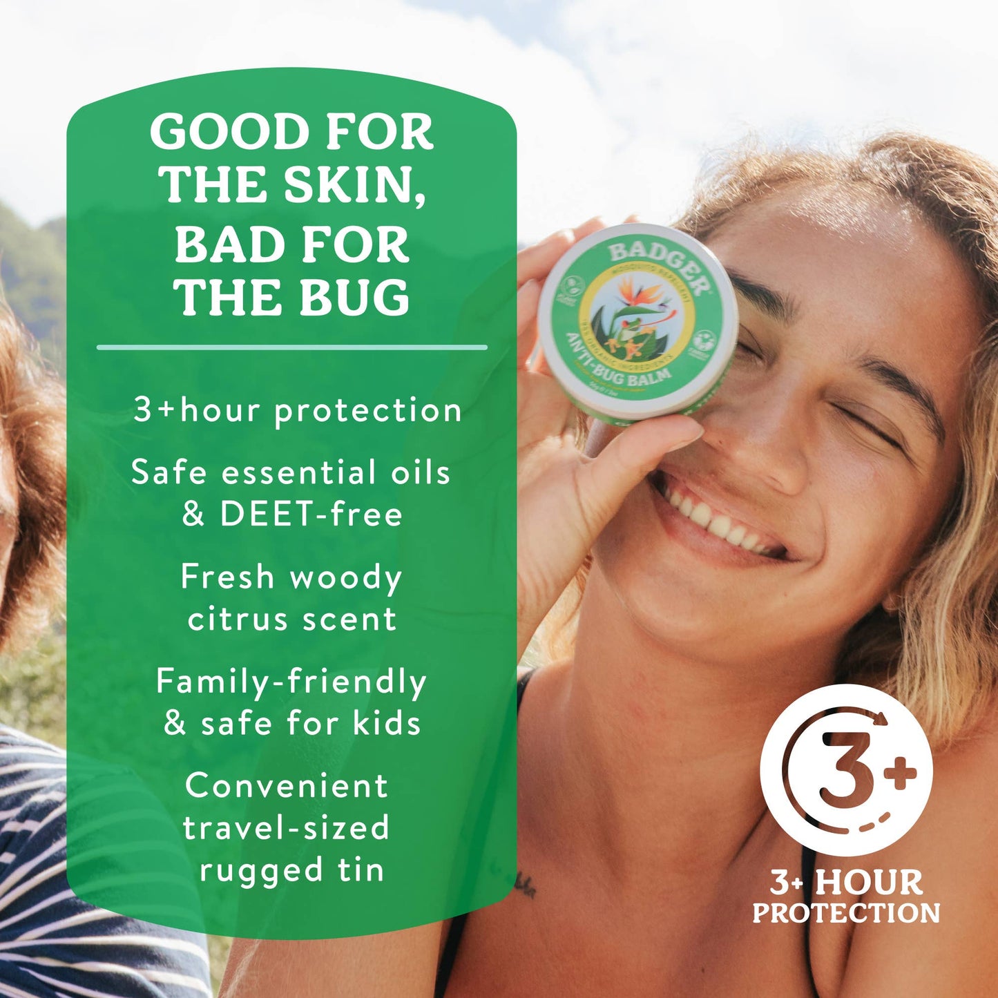 Badger Bug Repellent Tin, Organic and Deet-Free: 0.75 oz Tin