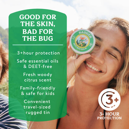Badger Bug Repellent Tin, Organic and Deet-Free: 0.75 oz Tin