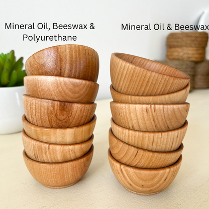 Mini Wooden Spice Container, Spice Holder, Salt Cellar: Mineral Oil
