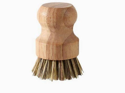 Wood Palm Brush: Pot Scrubber