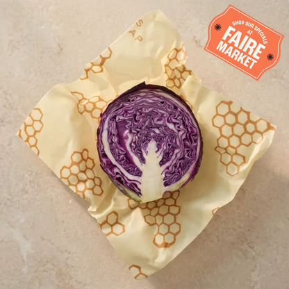 Bees Wrap Large Reusable Beeswax Wrap - Honeycomb Print