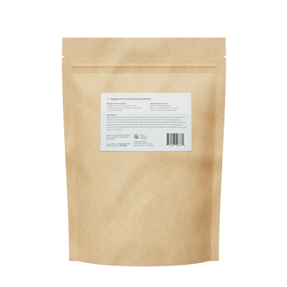 Fluoride-Free Toothpaste Tablets | Bulk 32oz | Peppermint