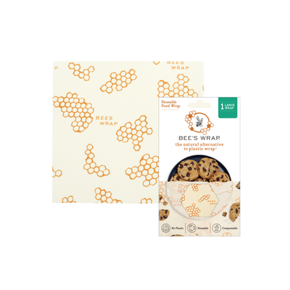 Bees Wrap Large Reusable Beeswax Wrap - Honeycomb Print