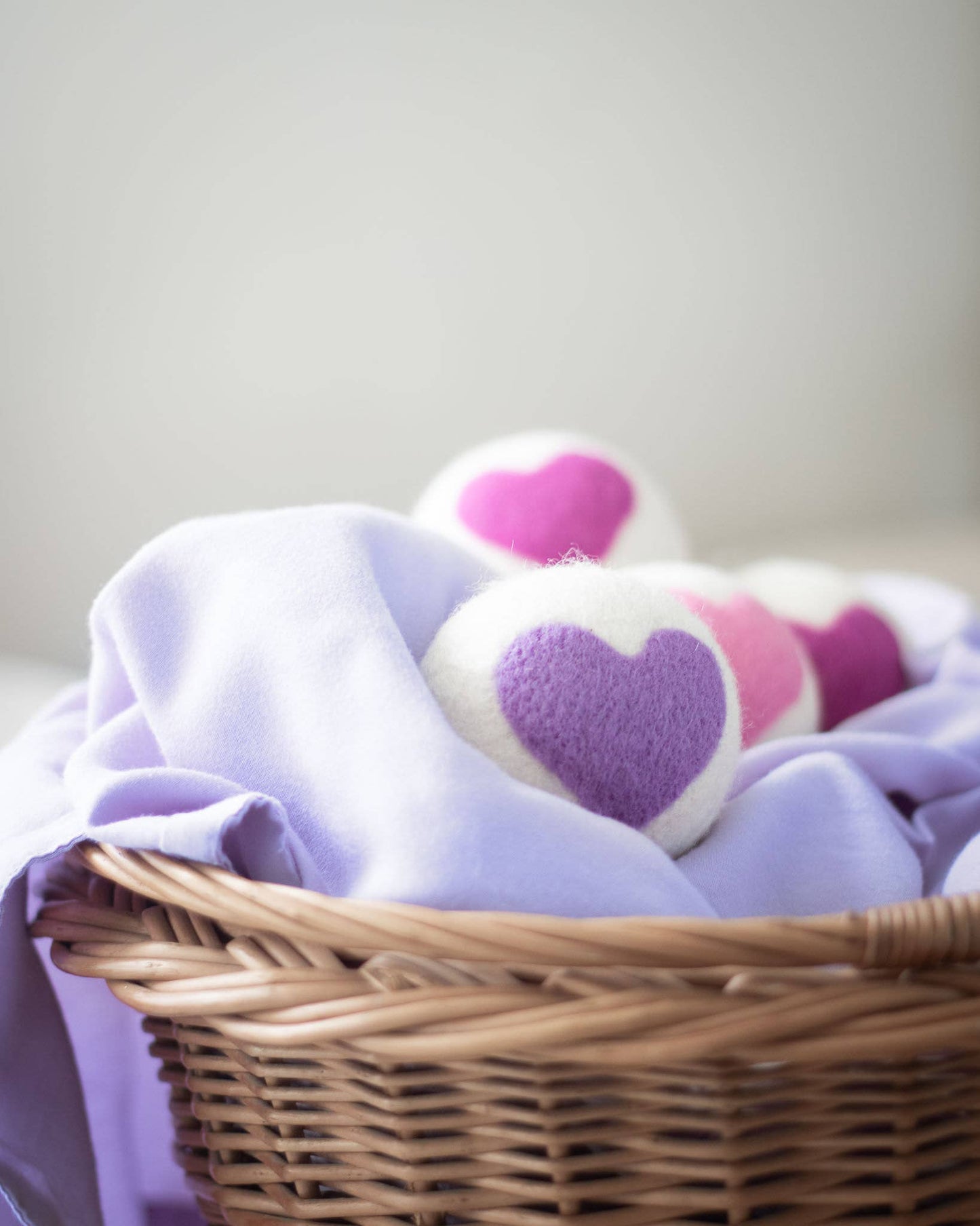 Lovely Day Eco Wool Dryer Balls Pink/Purple Hearts