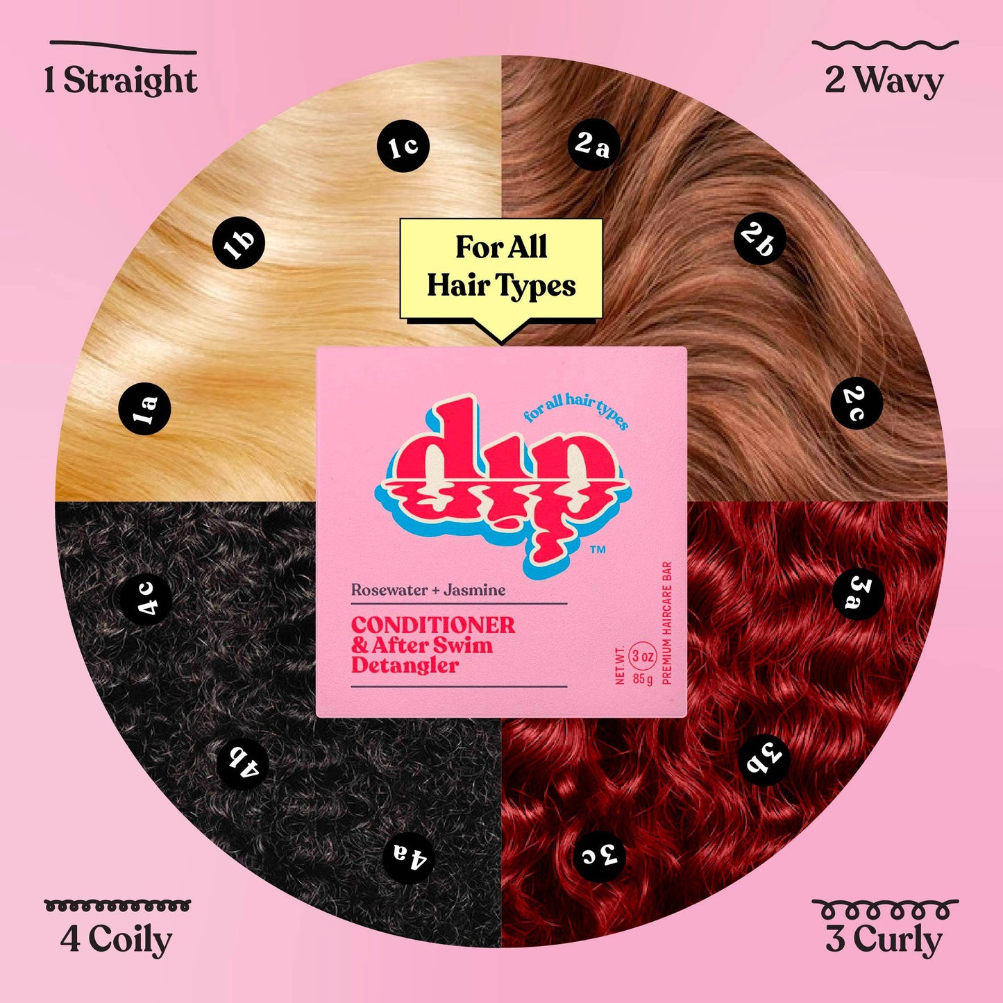 Dip Conditioner Bar & After Swim Detangler - Rosewater & Jasmine