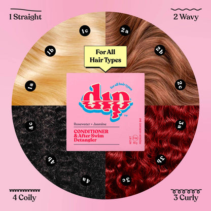 Dip Conditioner Bar & After Swim Detangler - Rosewater & Jasmine