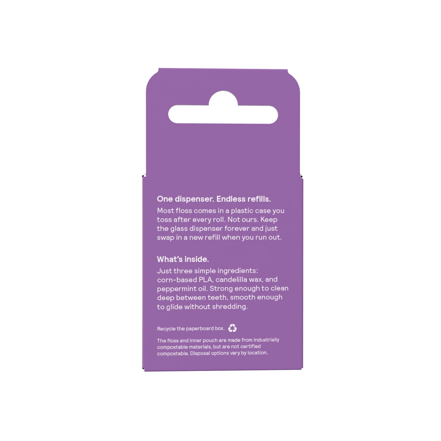 Vegan Dental Floss Refill System | Plastic-Free Jar | Mint