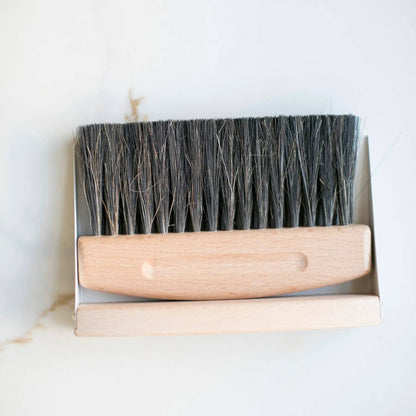 Mini Broom and Dustpan Set: Sisal- white