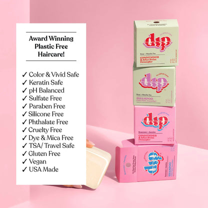 Dip Shampoo Bar: Color Safe, Everyday- Rosewater & Jasmine