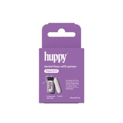 Vegan Dental Floss Refill System | Plastic-Free Jar | Mint