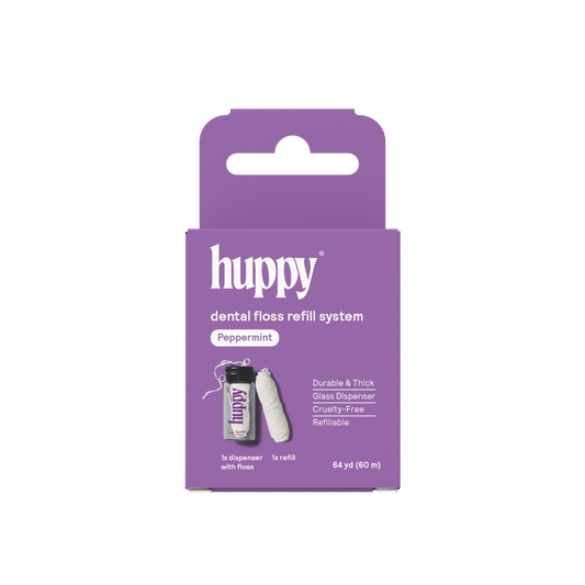 Vegan Dental Floss Refill System | Plastic-Free Jar | Mint
