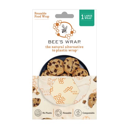 Bees Wrap Large Reusable Beeswax Wrap - Honeycomb Print