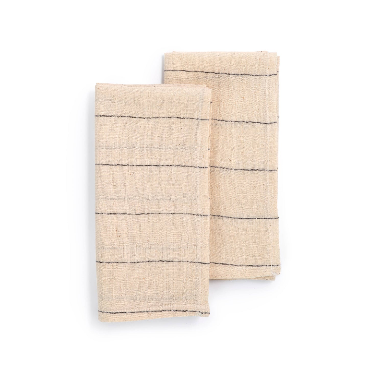 Organic Cotton Napkins | Handwoven | Believe Black | Set of 2