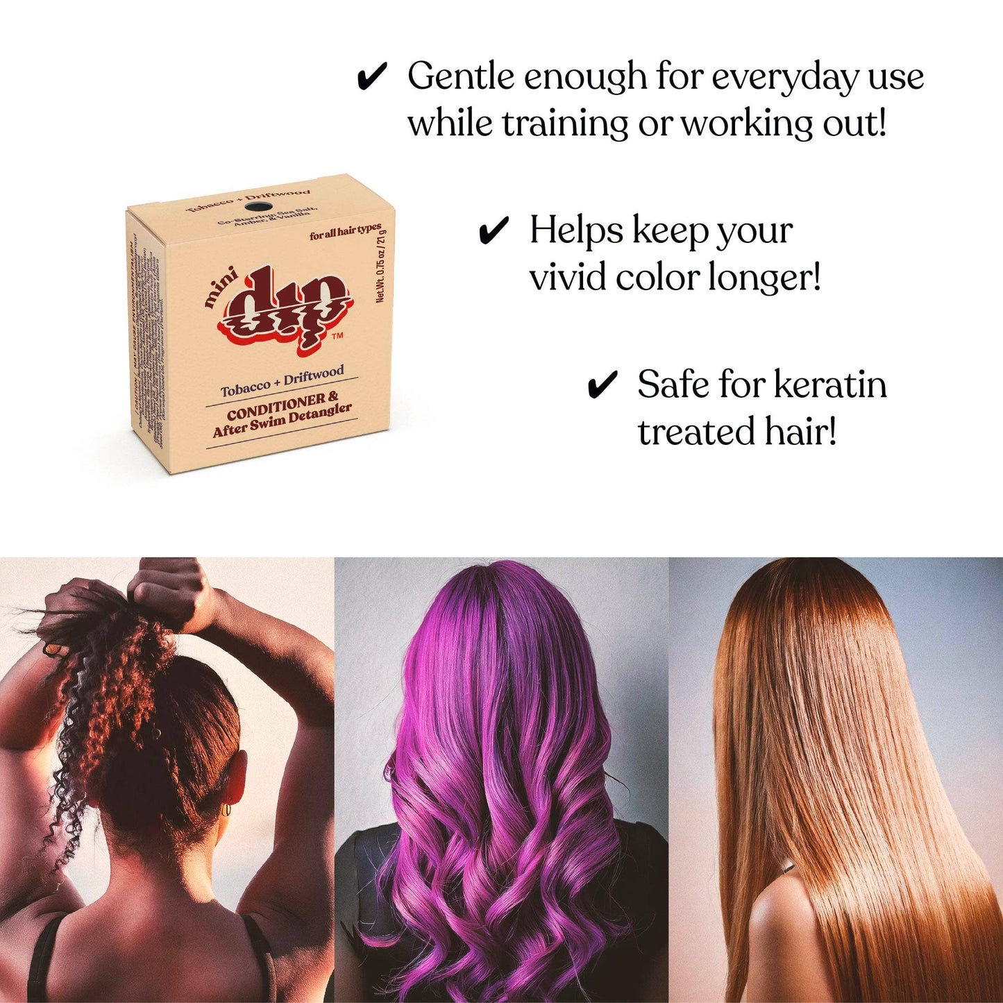 Mini Dip Shampoo Bar: Color Safe, Everyday - Tobacco & Driftwood