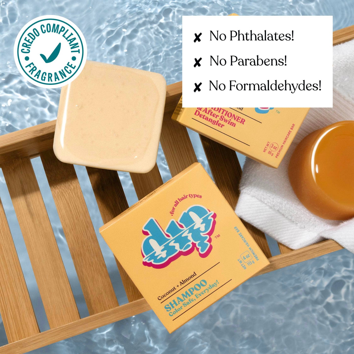 Dip Shampoo Bar: Color Safe, Everyday - Coconut & Almond: 4 oz
