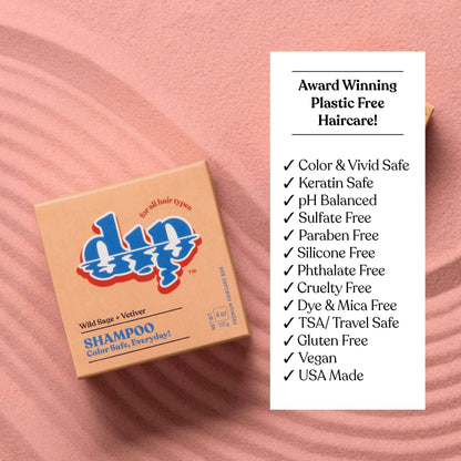 Dip Shampoo Bar: Color Safe, Everyday - Wild Sage & Vetiver