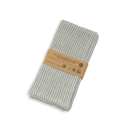 Organic Cotton Napkins | Handwoven Set of 2 | On Track Green