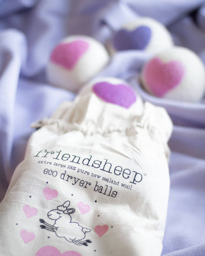 Lovely Day Eco Wool Dryer Balls Pink/Purple Hearts