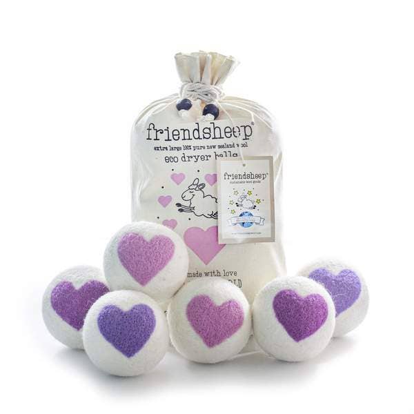 Lovely Day Eco Wool Dryer Balls Pink/Purple Hearts