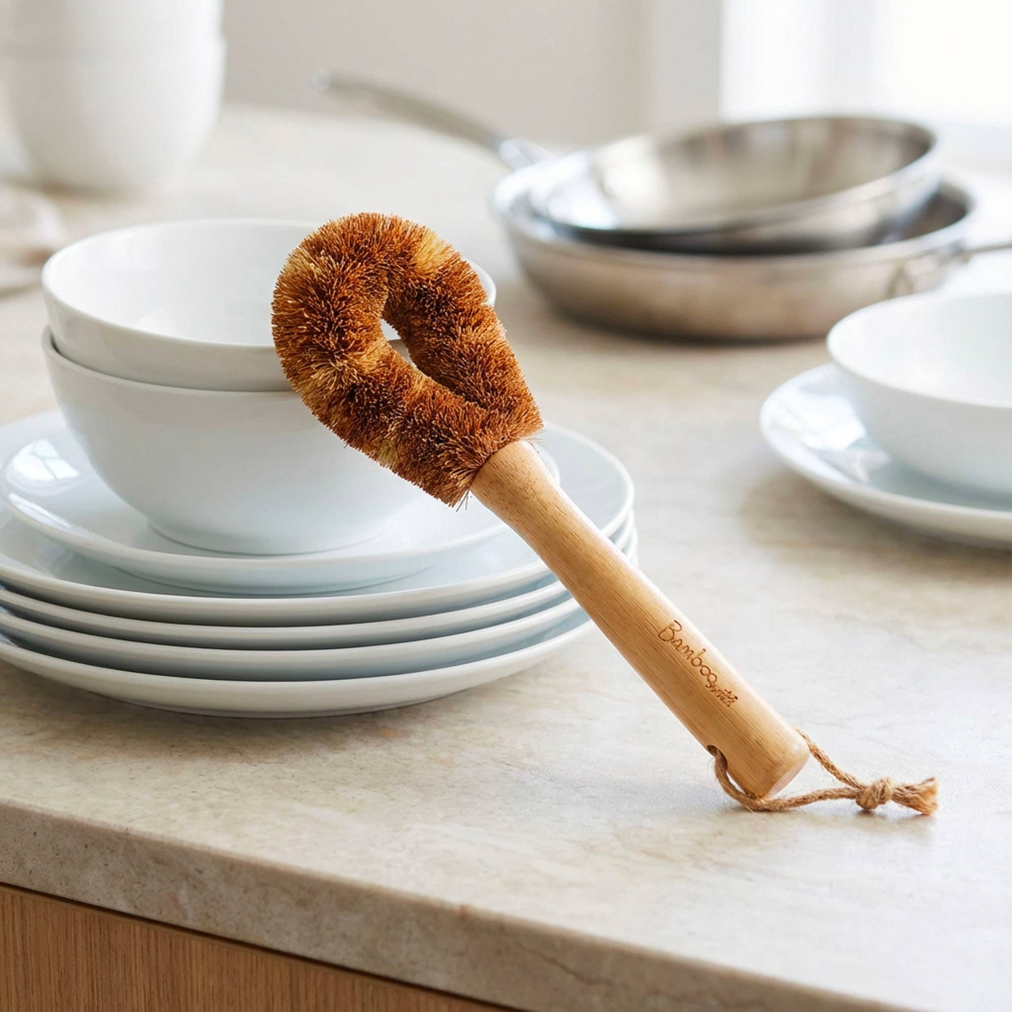 Bamboo Switch Bottle Cleaning Brush - Thumbnail 4