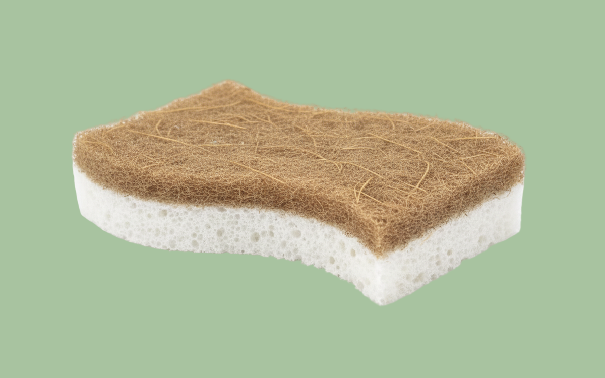 Natural Cellulose Scrub Sponges - 2-Pack | Plastic-Free Cleaning Made Easy: Curvy