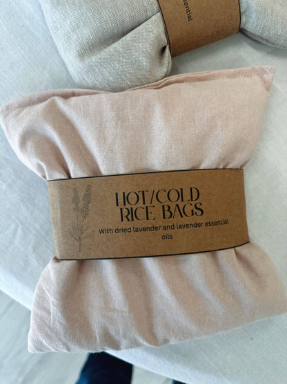 Hot/Cold Rice Bags : Neutral with Lavender