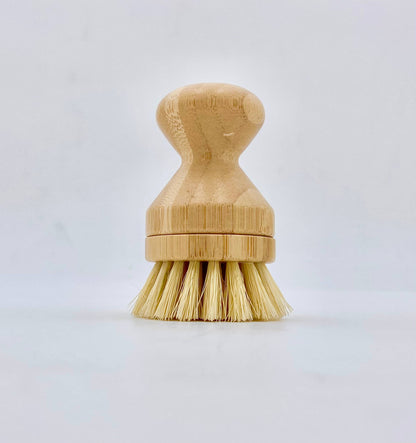 New - Bamboo Soft Bristle Pot Scrubber With replaceable head