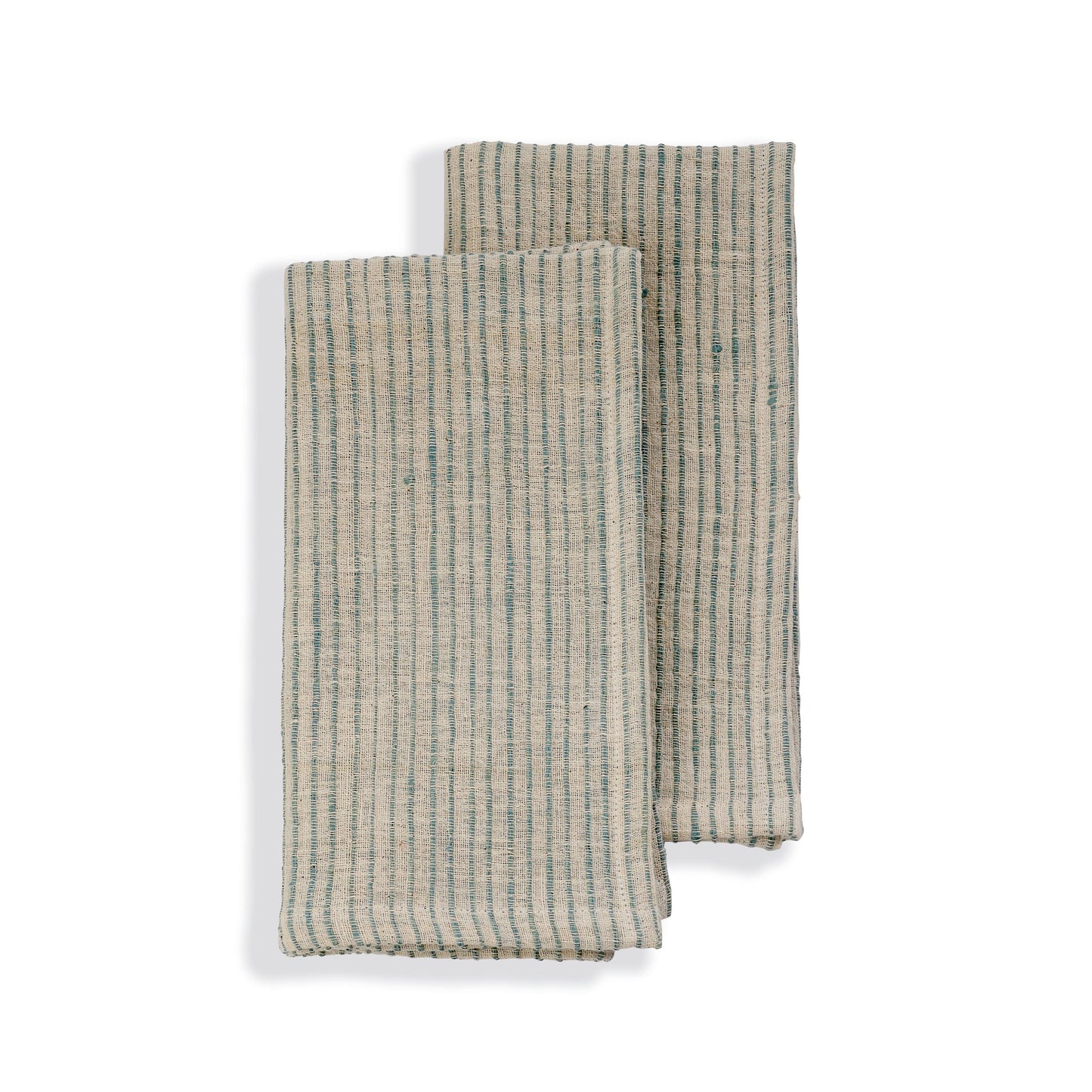 Organic Cotton Napkins | Handwoven Set of 2 | On Track Green