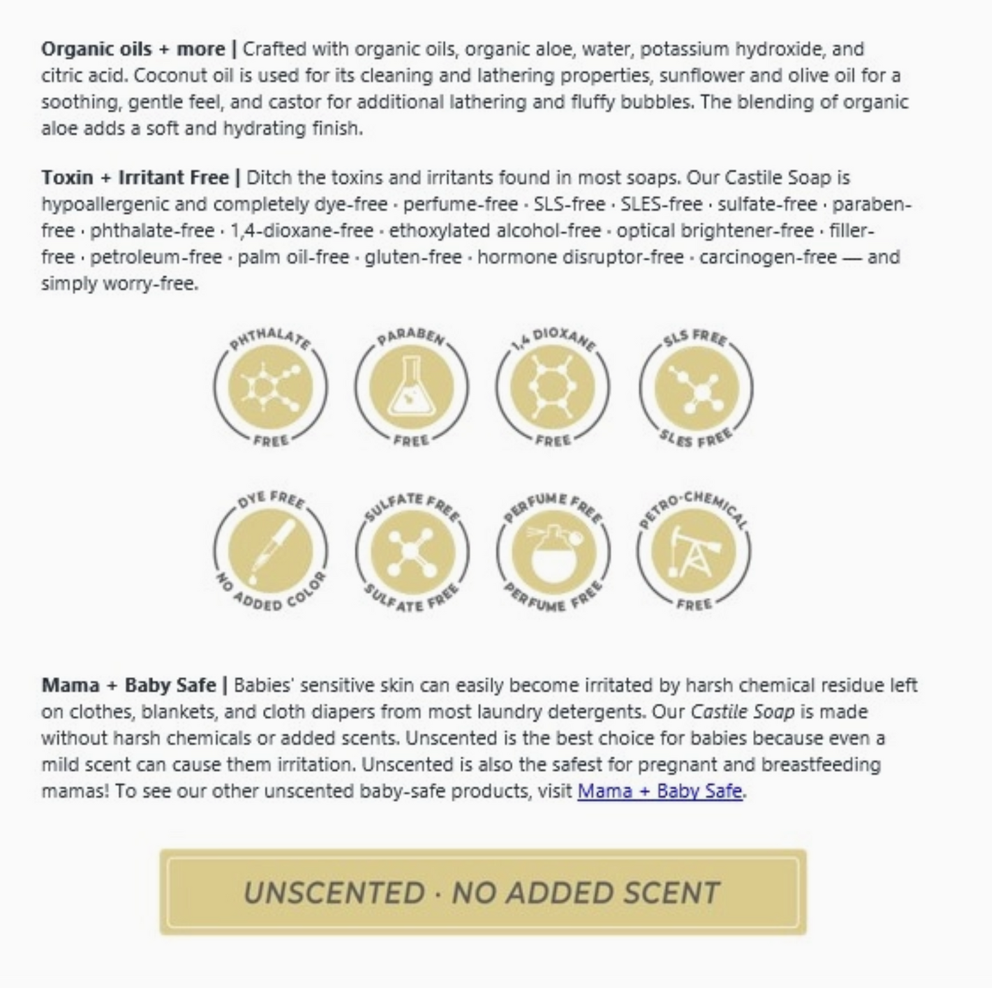 Castile Soap Unscented