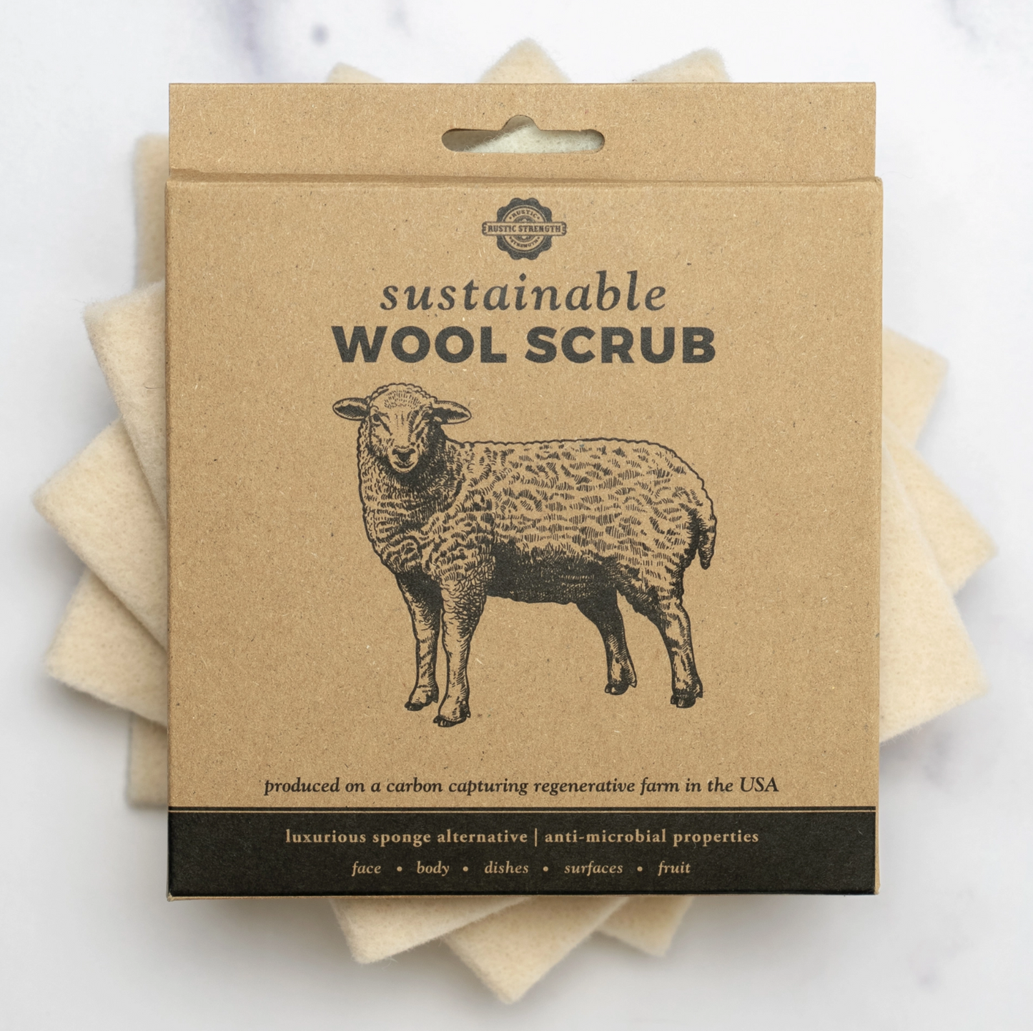 Rustic Strength Wool Scrub