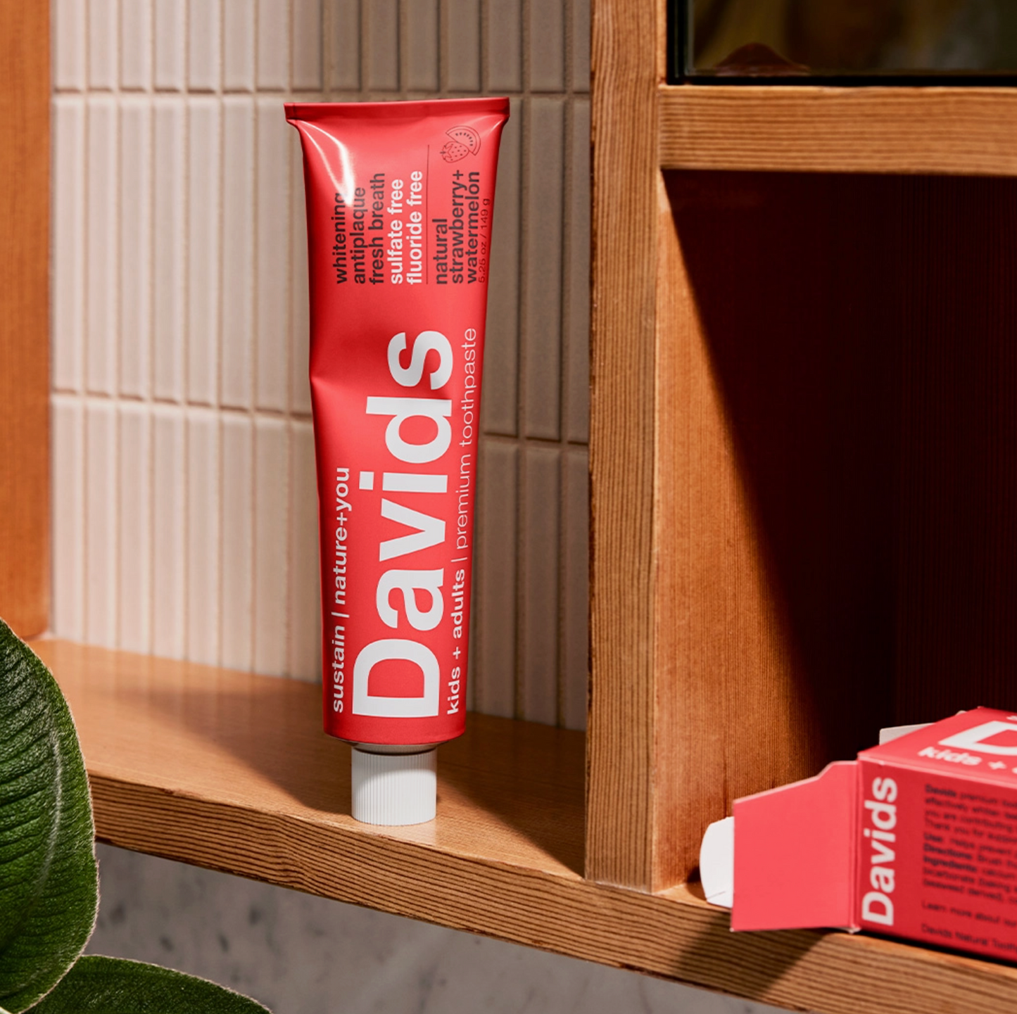 Davids Premium Toothpaste Kids + Adults Strawberry Watermelon