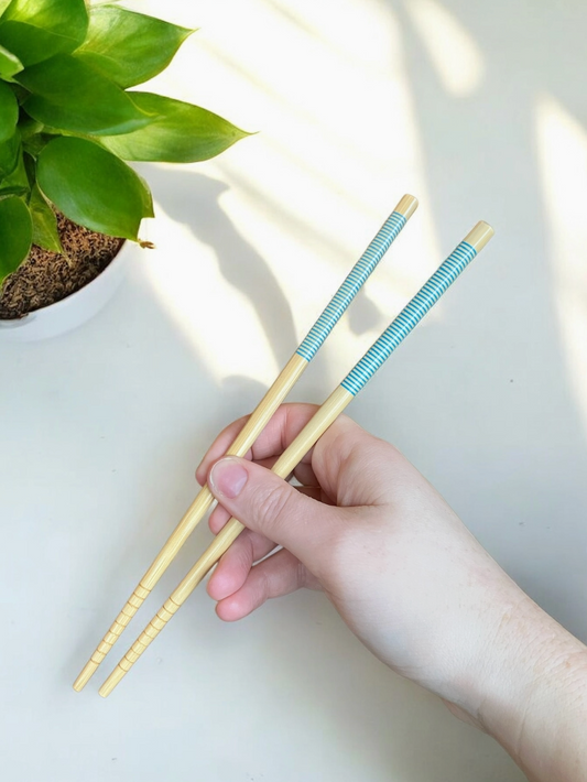 Bamboo Chopsticks - Set of 2 Blue