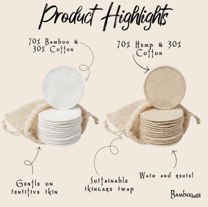 Reusable Bamboo Facial Round Individual