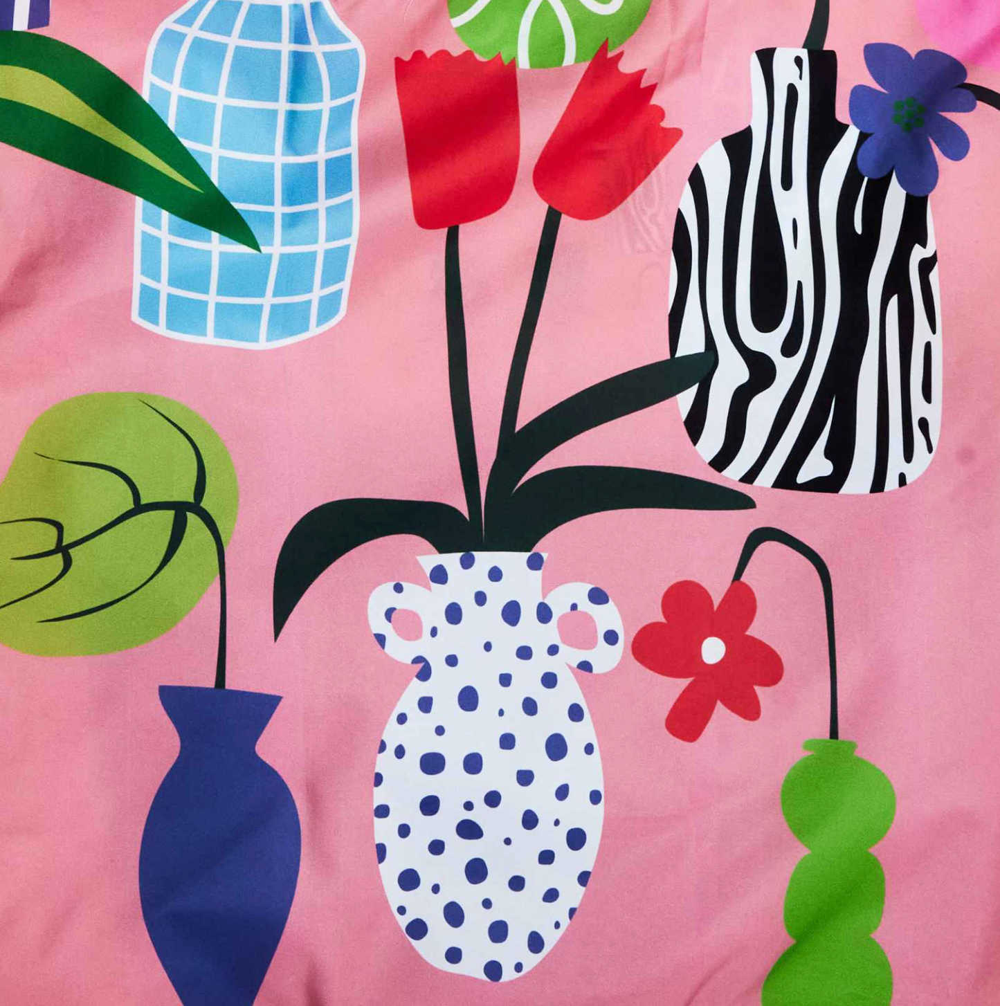 Vases Print Recycled Fabric Reusable Shopping Bag