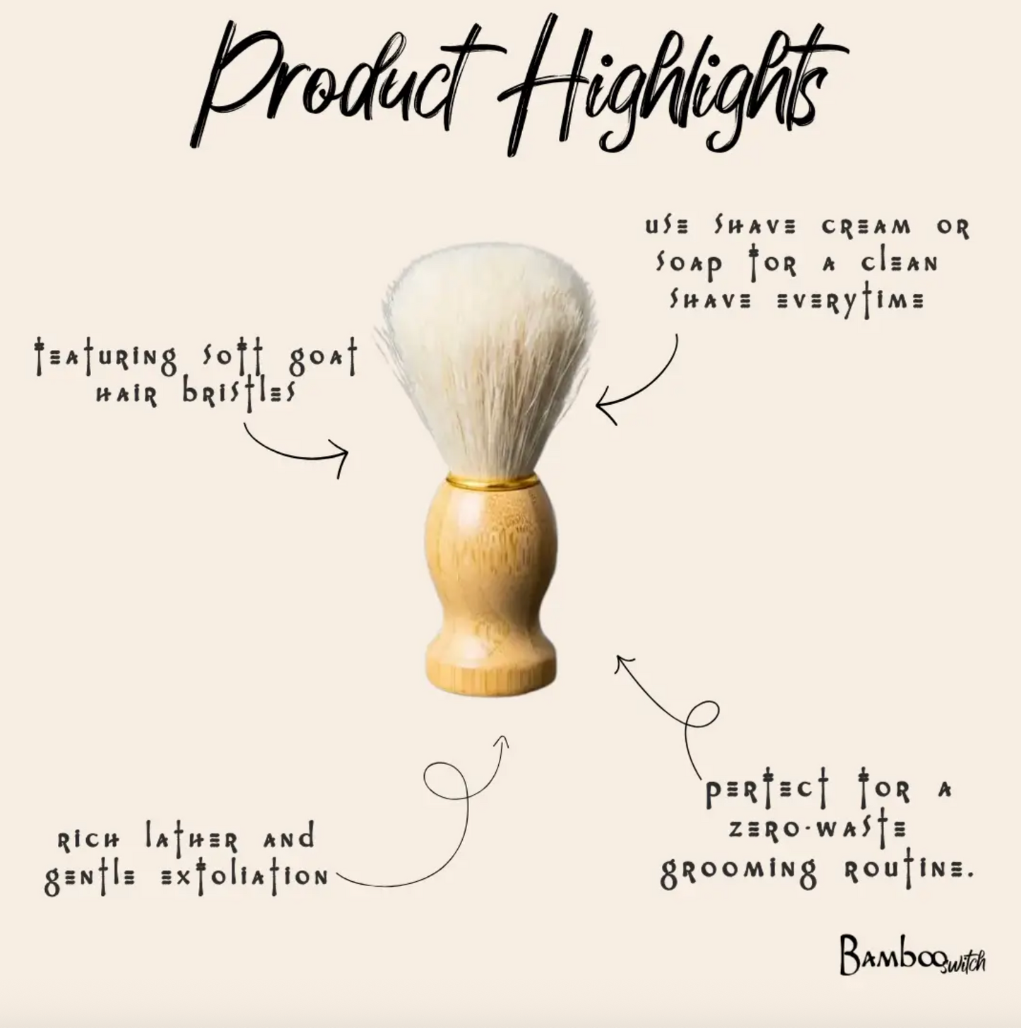 Natural Bristle Shave Brush