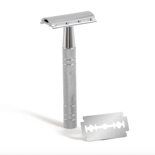 Metal Safety Razor Unisex Silver